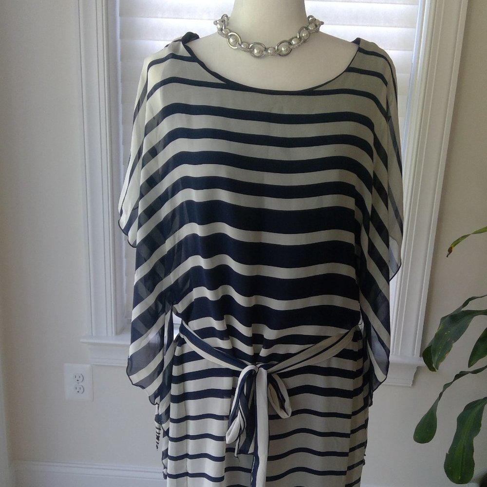 Robbie Bee Blue and White Dress